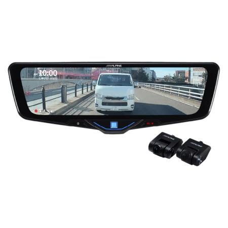 ALPINE DVR-DM1046A-IC 10-inch Digital Mirror with Driver Recorder and Rearview Camera for In-Car Use