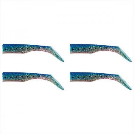 Major Craft Hamao Shad Tail HMO-SHAD4/#002 Blue Pink Sardine Worm (qh)