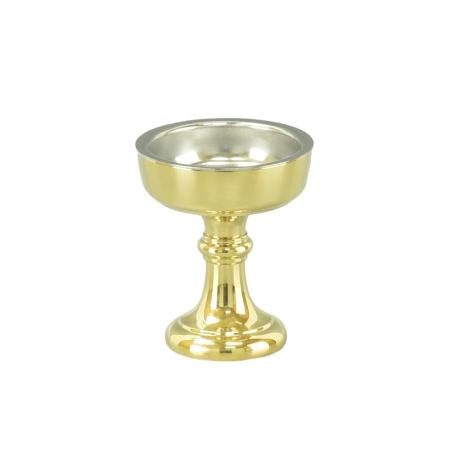 Buddhist altar rice bowl for rice offerings, made of brass and metal. 