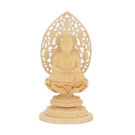 Tendai Buddhist Seated Amida Buddha Statue, Wood Carving, 