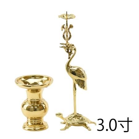 Japanese-made Buddhist altar set, three-piece set, candle holder, Shinshu Otani sect, East, 