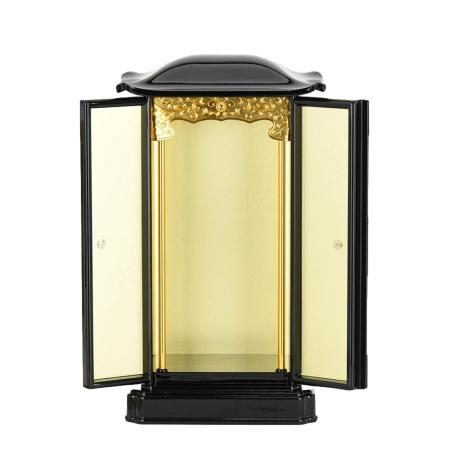 Mini Buddhist altar with a Buddhist statue case 