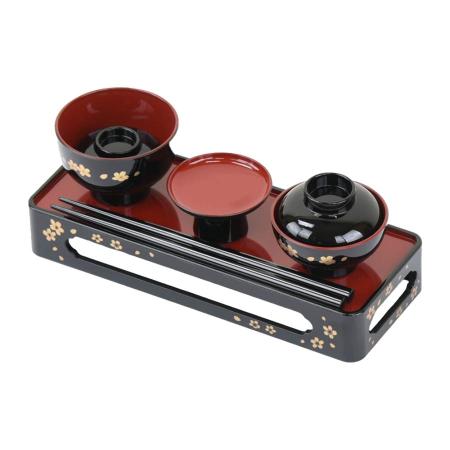 Buddhist altar offerings, trays, bowls, and lanterns for Obon, Higan, and memorial services. 