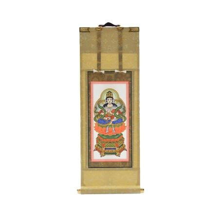 Shingon Buddhist Principal Image of Dainichi Nyorai, Hanging Scroll, Buddhist Altar, Stand Sold Separately, 