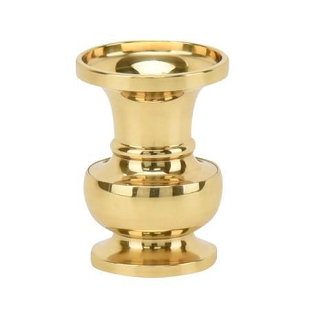 Brass flower vase, Buddhist altar accessory. 