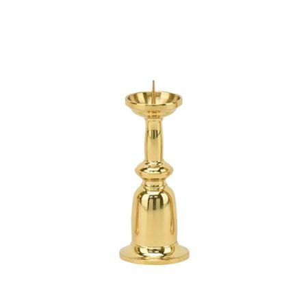Brass candle holder, Buddhist altar accessory 