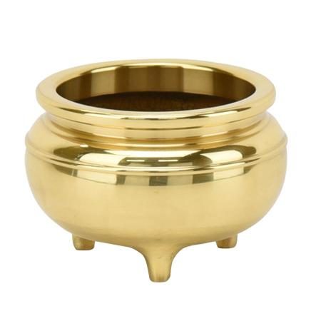 Brass incense burner, Buddhist altar accessory, incense holder 