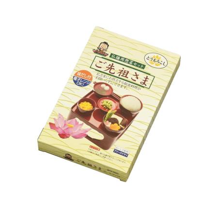 Ofrendas budistas para Obon, verduras liofilizadas fáciles y prácticas, linternas bon, altares budistas y otros accesorios budistas. Set de ingredientes de comida budista para antepasados, maíz.