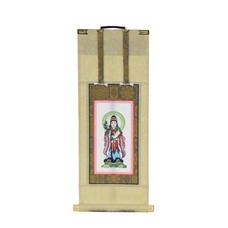 Nichiren Sect Side Buddha Scroll Side Attendant Hanging Scroll 