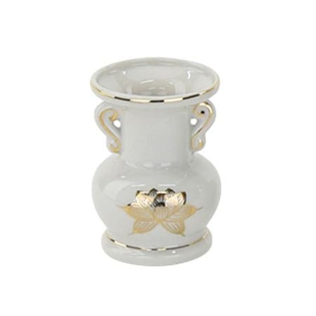 Ceramic flower vase, Buddhist altar accessory 