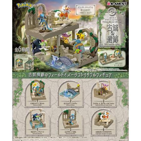 Re-Ment Pokémon Diorama Collection: Castle Ruins, Pokémon Miniature Figures, Boxed Set of 6