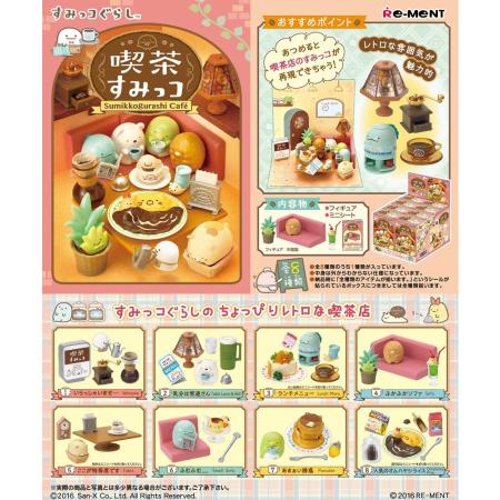 Re-ment Sumikkogurashi Cafe Sumikko Producto en caja, los 8 tipos, juego de todos los tipos, Sumikko