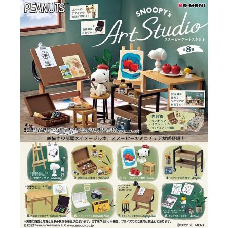 Re-Ment Peanuts SNOOPY's Art Studio Box Set (8 types)