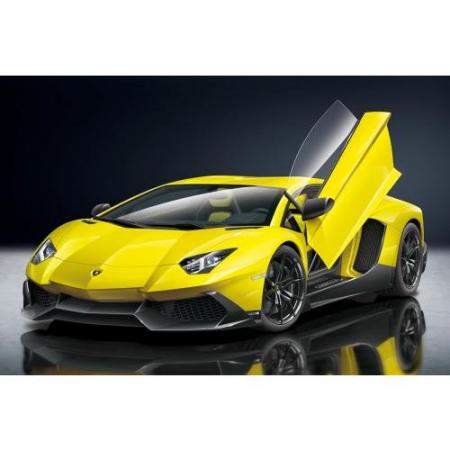 Aoshima 1/ 24 The Supercar No.10 '13 Lamborghini Aventador 50° Anniversario (59821) Plastic Model
