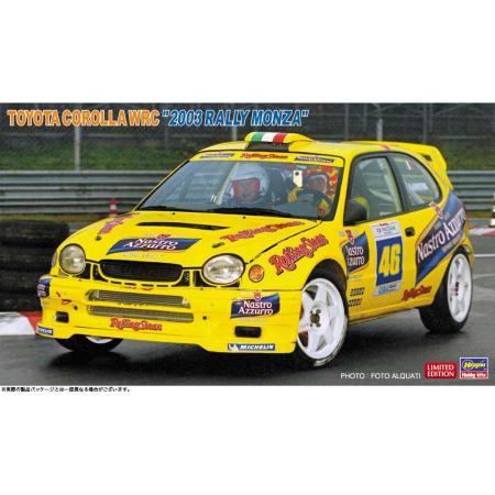 HASEGAWA 1/ 24 Toyota Corolla WRC “2003 Rally Monza” (20686) Plastic Model