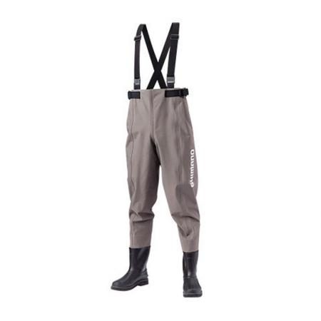 Waterproof non-breathable waders SHIMANO FF-051T Hyper waders (waist high cut felt sole) 3L Smoke Gray