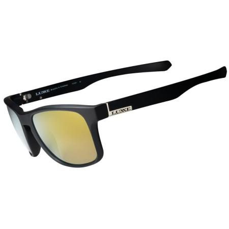 Polarized Glasses Gamakatsu Sunglasses Speckies Matte Black #2 Dark Brown x Gold Mirror