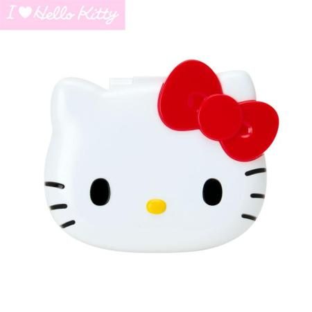 Hello Kitty Compact Hair Brush with Mirror (I Love Hello Kitty) Red