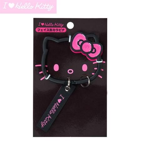 Hello Kitty Face Carabiner (I Love Hello Kitty) Black