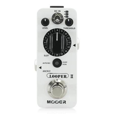 MOOER Micro Looper II Looper Effects Mini Pedal with 48 Slots, Up to 10 Minutes per Slot
