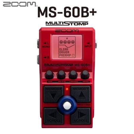 ZOOM MS-60B+ MultiStomp Stompbox Multi-Effects Pedal Amp Modeling