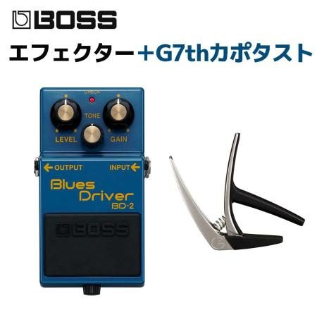 BOSS BD-2 Blues Driver + G7th Capo Set, Blues Driver Overdrive Pedal