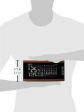 Seiko Clock Seiko Clock Alarm Clock Radio Wave AC Type Digital Monthly Calendar Function Rokudai Display Brown Wood Grain Pattern DL212B SEIKO