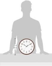 Rhythm Watch Industry (Rhythm) Radio Clock Wall Clock Standard Style 142 Continuous Second Hand Small Simple RHYTHM PLUS 8MY522NC06