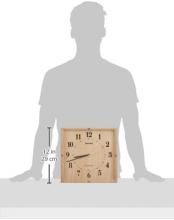 RHYTHM Wall Clock Radio Clock Analog Continuous Second Hand Interior Model Brown (Light Brown Wood Grain Finish) Lively Emily 8MY502SR07