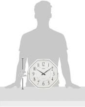 CASIO Wall Clock Radio White Diameter 33cm Analog Octagonal IQ-1007J-7JF