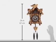 RHYTHM Cuckoo Clock Wall Clock (Made in Japan) Authentic bellows type Wood Brown 54.0 (not including weight) x 30.5 x 16.5 cm Cuckoo Mason R 4MJ234RH06 Brown