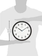 CASIO IQ-860NJ-1JF Wall Clock, Radio Controlled Clock, Black, Analog, Automatic Lighting, Second Hand Stops at Night, Comes with Light, Can Be Used as a Stand