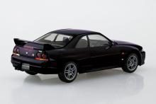 Aoshima Bunka Kyozai 1/32 Scale Rakupla Snap Kit No. 21-MP Nissan R33 Skyline GT-R Midnight Purple Pre-Colored Plastic Model Kit (Automobile)