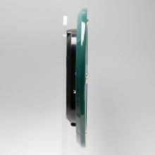 Seiko Clock Wall Clock Radio Analog Wooden Frame Green Floral Pattern KX220M