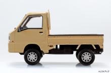 Aoshima Bunka Kyozai (AOSHIMA) Rakupla Snap Kit No.05CU-KI Subaru Sambar Truck Custom Wheels (Khaki) 1/32 Scale Plastic Model Kit