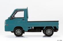 Aoshima Bunka Kyozai (AOSHIMA) Rakupla Snap Kit No.05CU-BG Subaru Sambar Truck Custom Wheels (Blue Gray) 1/32 Scale Plastic Model Kit