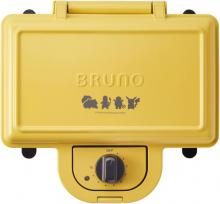 BRUNO Pokemon Hot Sandwich Maker, Double, Electric, Bakes all the way to the crust, Present, Gift, Doll-shaped, Cute, Pikachu, Yellow, BOE132-YE