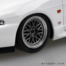 Aoshima Bunka Kyozai (AOSHIMA) Rakupla Snap Kit No. 21CU-WE Nissan R33 Skyline GT-R Custom Wheels (White) 1/32 Scale Plastic Model Kit