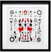 Tamiya 1/12 Parts Panel Collection No.37 Ducati 1199 Panigale S Red Parts Panel Completed Exhibit 21237