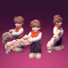 Kotobukiya Rover Robin Crushed Gingerbread Man Non-Scale PVC Pre-Painted Finished Figure