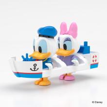Aoshima Bunka Kyozai Rakupla Tocotoko No.DP-09 Disney Characters Donald & Daisy Pre-Colored Plastic Model