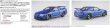 Aoshima Bunka Kyozai 1/24 Prepainted Model Series Nissan BNR34 Skyline GT-R V・spec II 2000 Bayside Blue Plastic Model 03-A