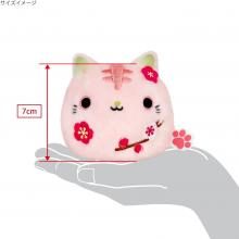 Sanei Boeki Dango Friends Flower Cat Dango Ume W7.5 x D6 x H7cm Plush Toy NDH04