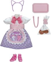 Takara Tomy Licca-chan Dress LW-13 Nekoneko Bakery Dress Set, Dress-Up Pretend Play Toy for Ages 3 and Up