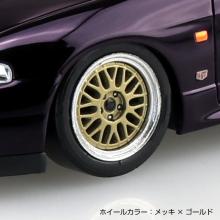 Aoshima Bunka Kyozai (AOSHIMA) Rakupla Snap Kit No. 21CU-MP Nissan R33 Skyline GT-R Custom Wheels (Midnight Purple) 1/32 Scale Plastic Model Kit