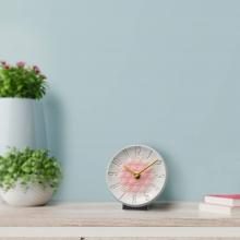 RHYTHM Table Clock PISTA-S2 ARITA Asanoha Made in Japan Arita Ware Ikeda Ceramics 2 Hand Type 4SG798HG13 12.6x12x4.8cm