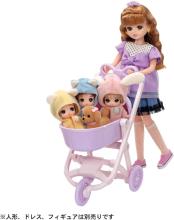 Takara Tomy Licca-chan LF-11 Everyone Out and About 3-Way! Stroller, Dress-Up, Pretend Play Toy, Ages 3 and Up