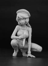 Hasegawa 1/12 Egg Girls Collection No.20 Sasha Illusiona (Army) Unpainted Resin Kit SP502