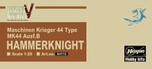Hasegawa Maschinen Krieger Robot Battle V 44 Type Heavy Armor Combat Suit MK44B Hammer Knight 1/20 Scale Plastic Model Kit 64745