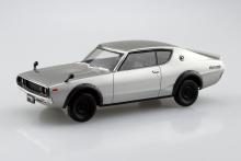 Aoshima Bunka Kyozai (AOSHIMA) Rakupla Snap Kit No. 24-SR Nissan C110 Skyline GT-R (Silver) 1/32 Scale Plastic Model